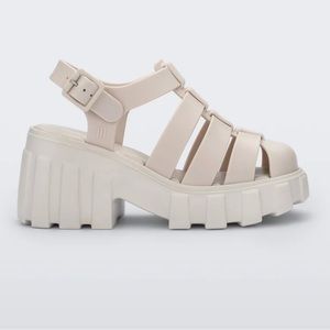 Melissa cream platform jellies